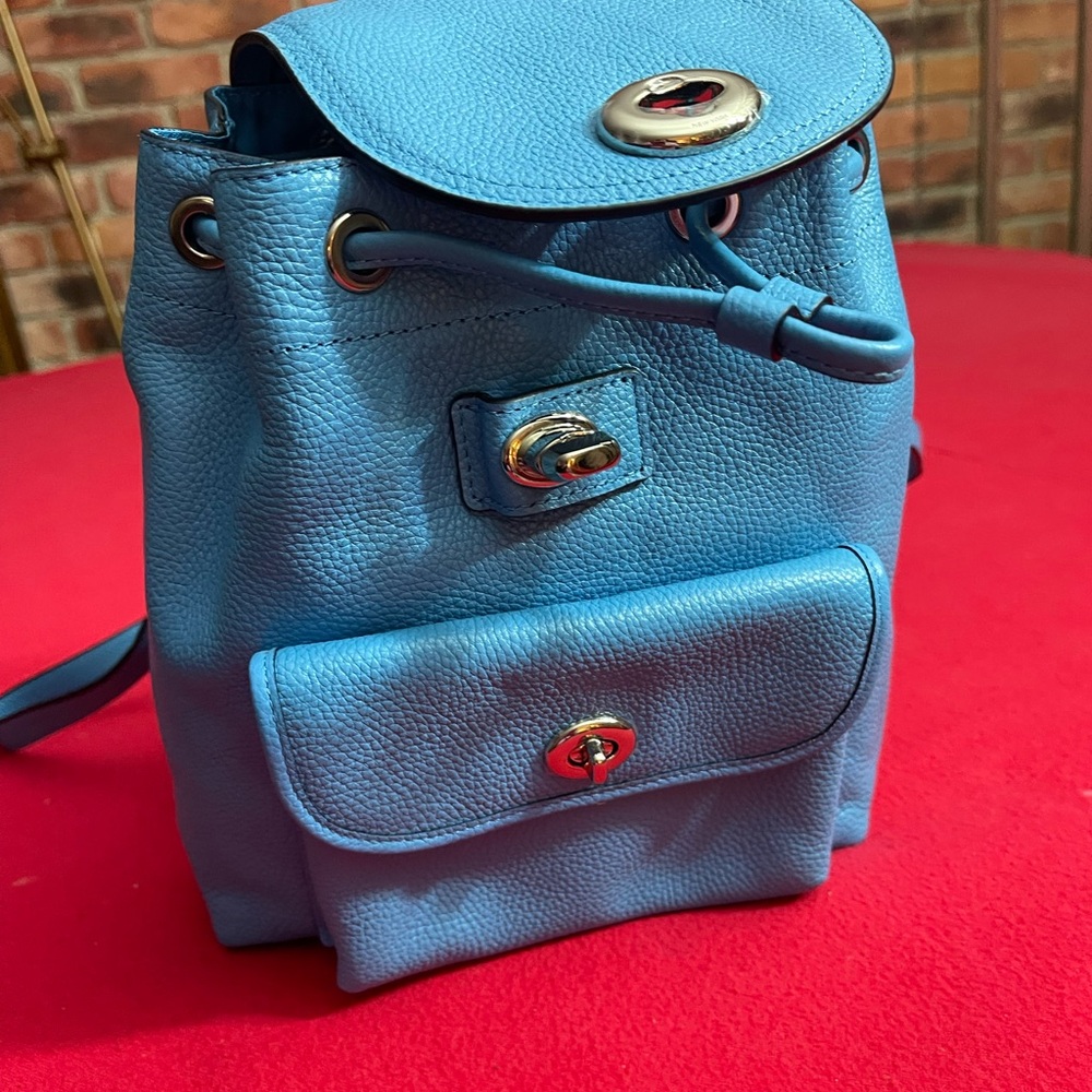 Women’s Authentic Coach Leather Mini Backpack - image 6